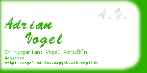 adrian vogel business card